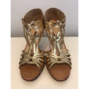 Cole Haan x NikeAir Verona Gold Strap Heel Sandals